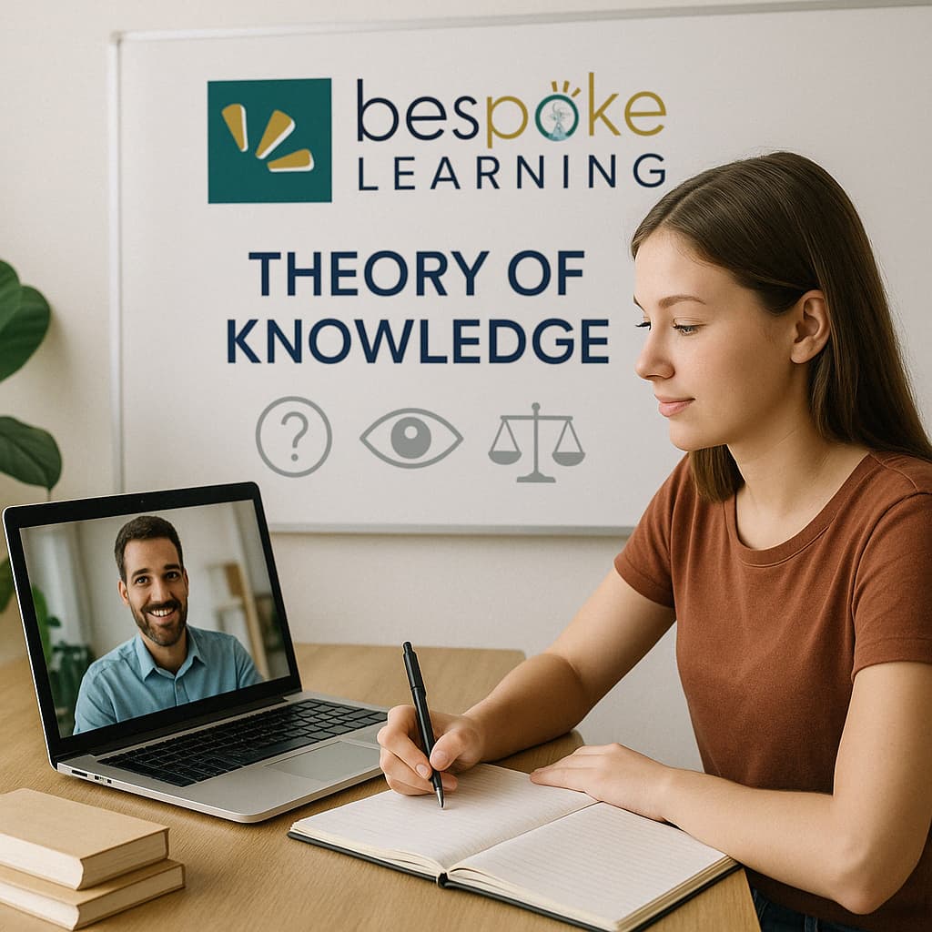 Student working on Theory of Knowledge essay with mentor guidance